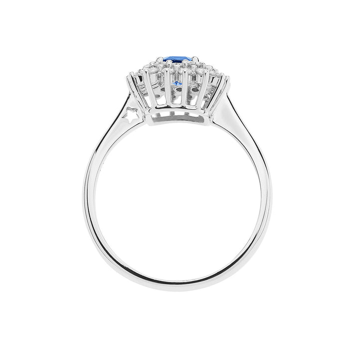 Bague Comete en or avec diamants et saphir octogonal ANB2623
