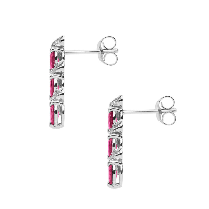 Comete Trilogy Earrings with Rubies and Diamonds ORB1089