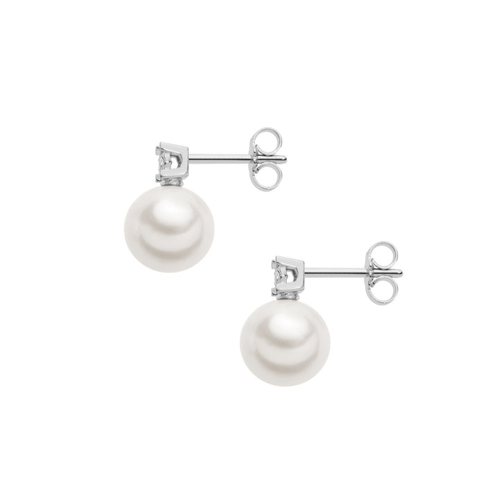 Comete Earrings Light Points Pearls in Gold and Diamonds ORP729