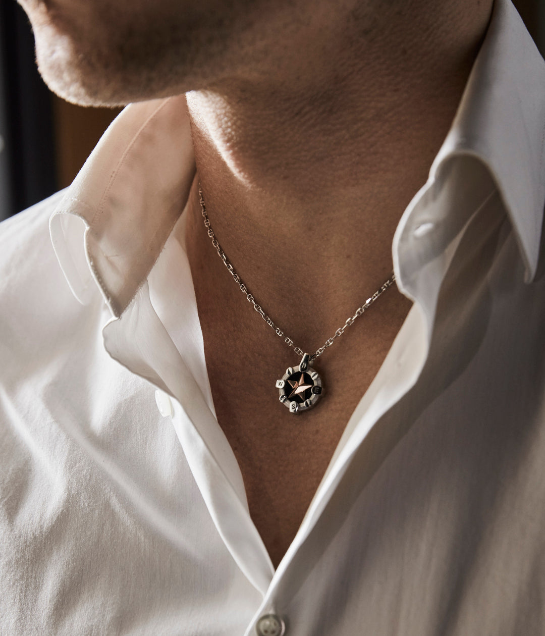 Collier Comete en argent rhodié et rosé UGL656