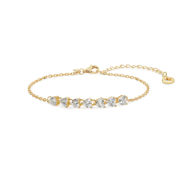 Bracelet Comète Coeurs en Argent Dégradé BRA235
