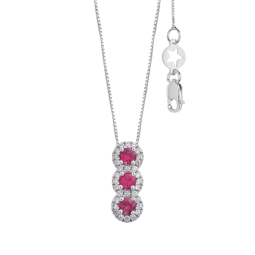 Collier Comete Trilogy avec rubis d&