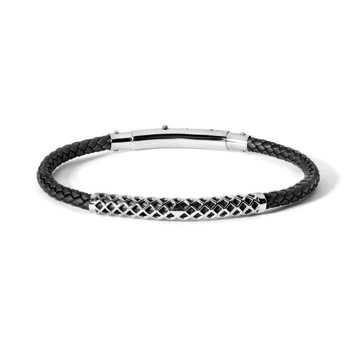 Comete-Armband aus Stahl und Kautschukgeflecht UBR622