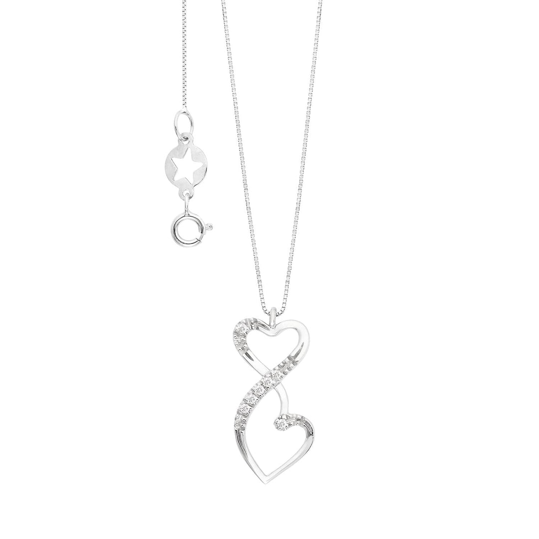 Collier Comete Hearts en or blanc 750‰ et diamants blancs GLB1705