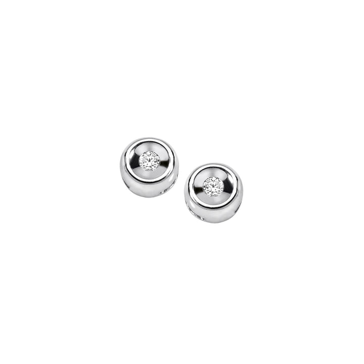 Comete Round light point earrings in gold and diamonds ORB907