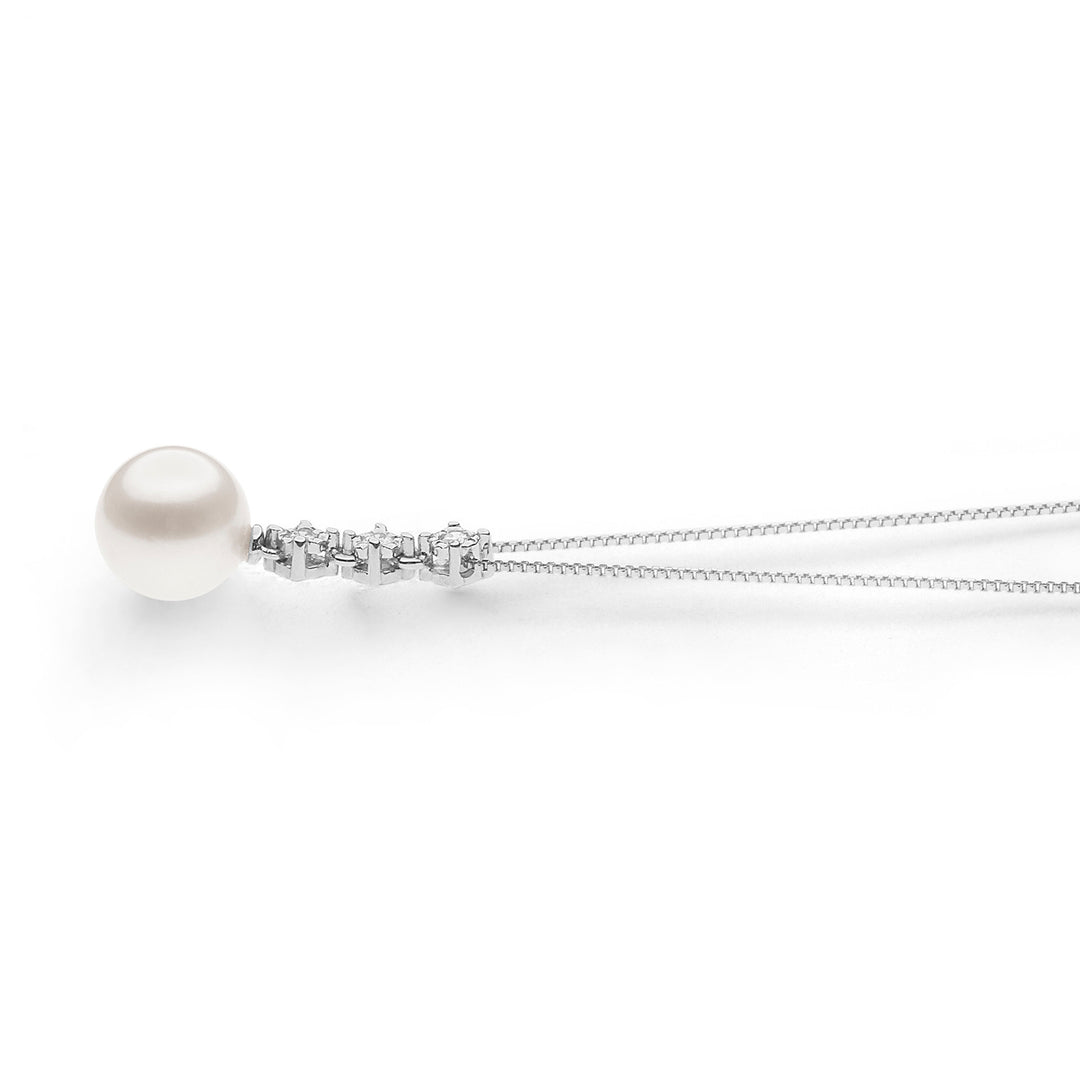 Comete Collana Perle in Oro e Diamanti Trilogy GLP608