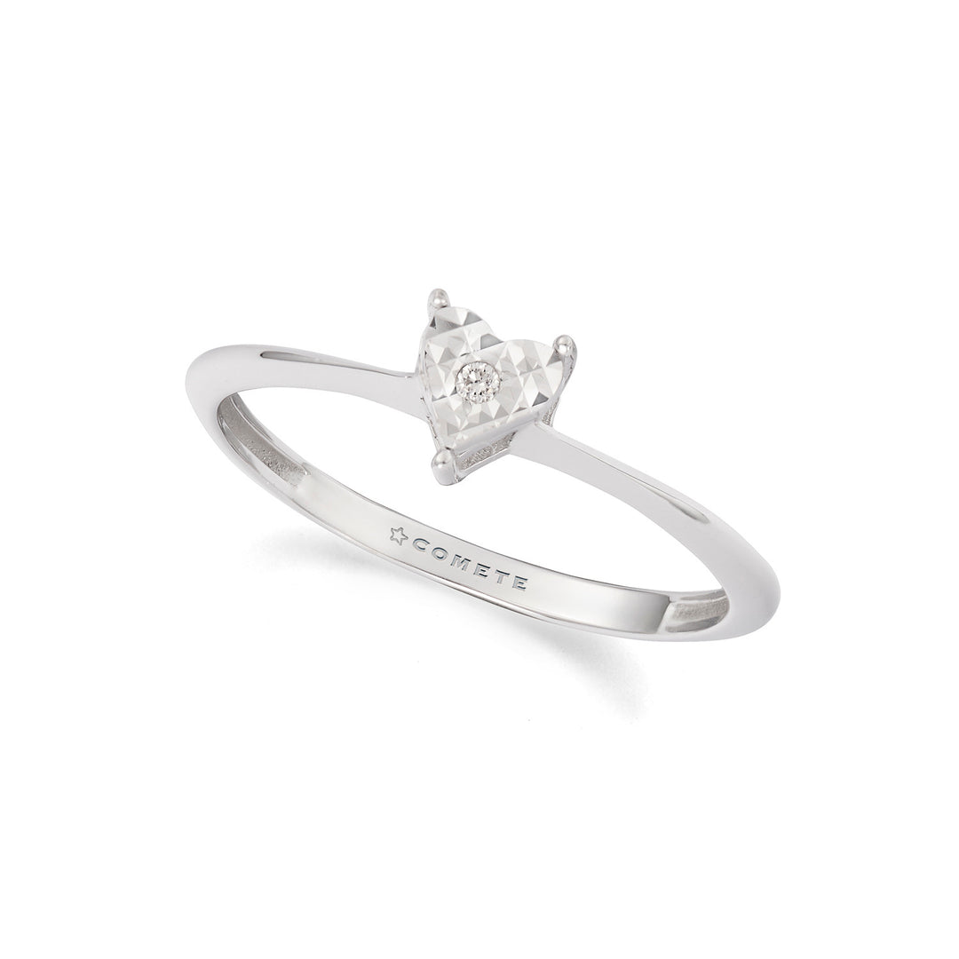 Comete Heart Ring aus Weißgold und Diamant KANB1909