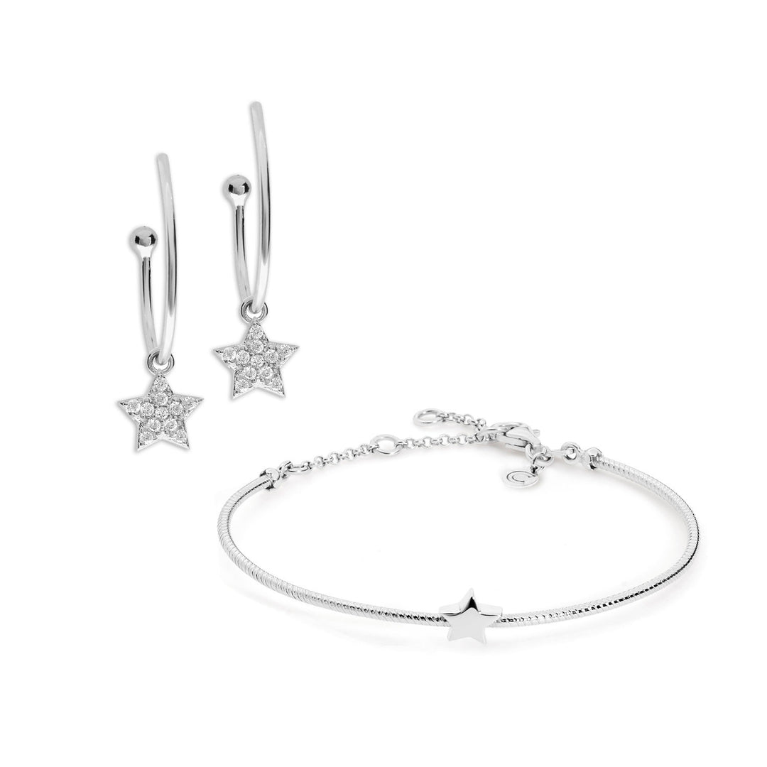 Comete Orecchini e Bracciale Stella in Argento KIT174162