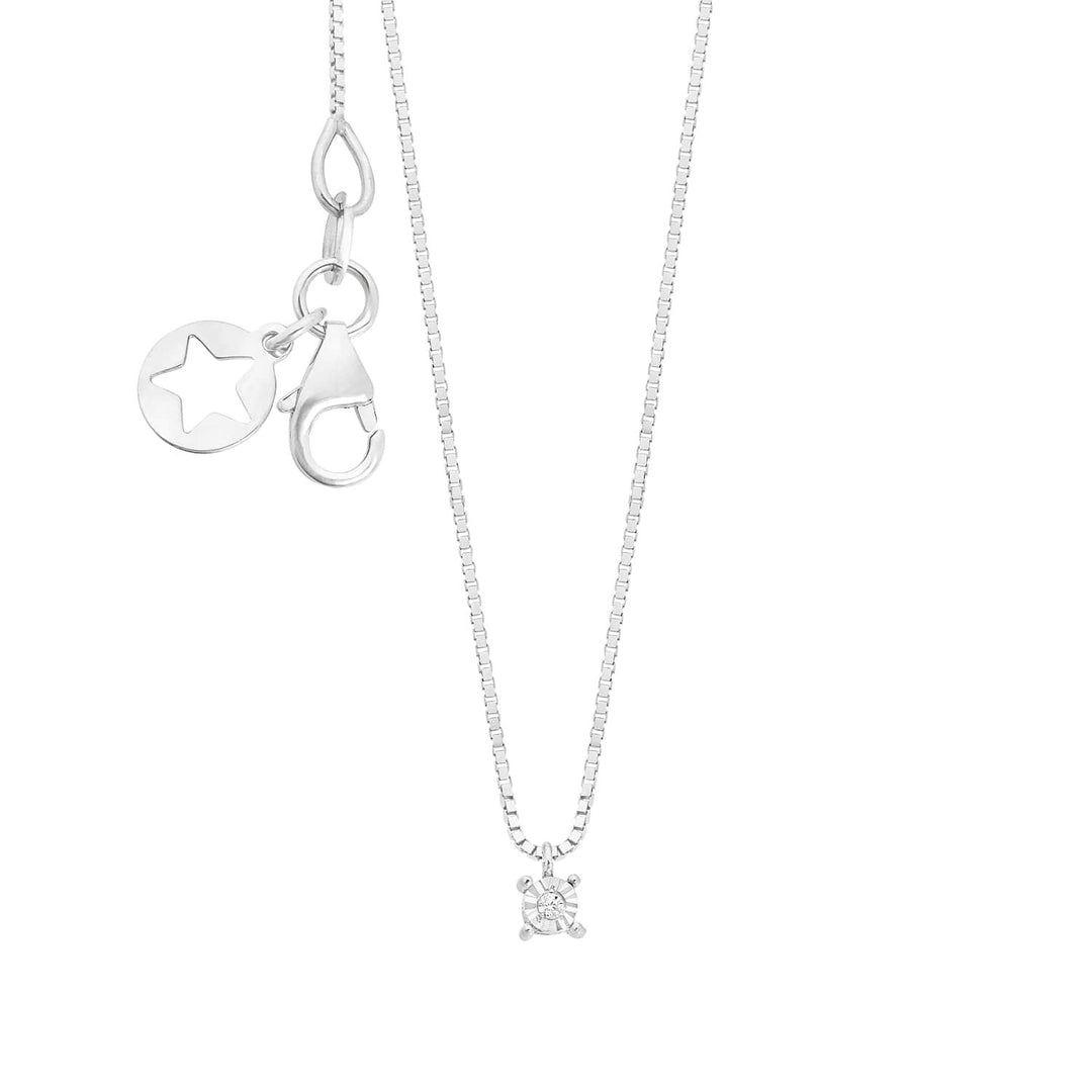 Collier Comete en or blanc 375‰ et diamant blanc KGLB1414