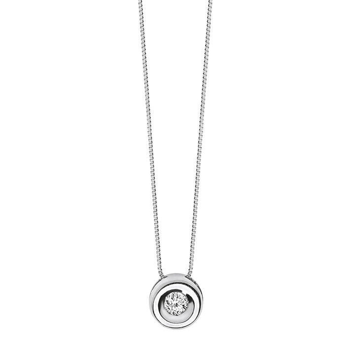 Comete Collana Punto luce tondo in Oro e Diamante GLB1416