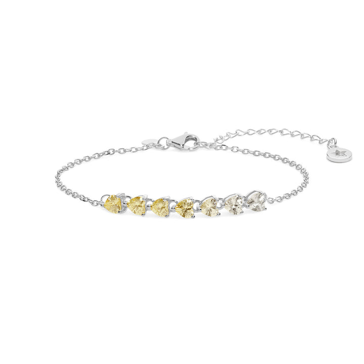 Comete Hearts Armband aus Degradé-Silber BRA234