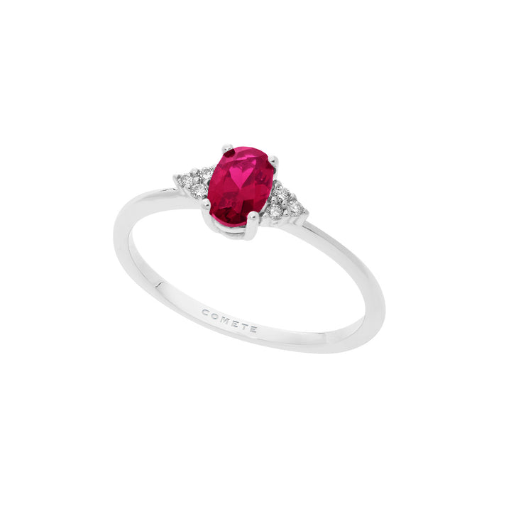 Comete Ring in Gold, Diamonds and Oval Ruby ANB2653