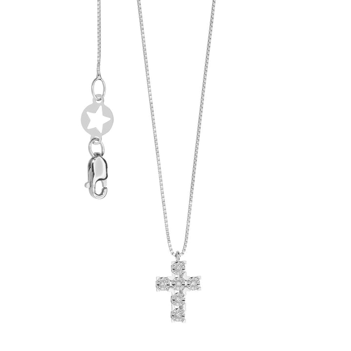 Comete Collana croce in Oro e Diamanti GLB1555