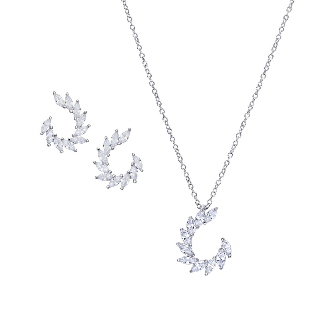 Comete Collana e Orecchini in Argento 925‰ e Zirconi bianchi KIT259204