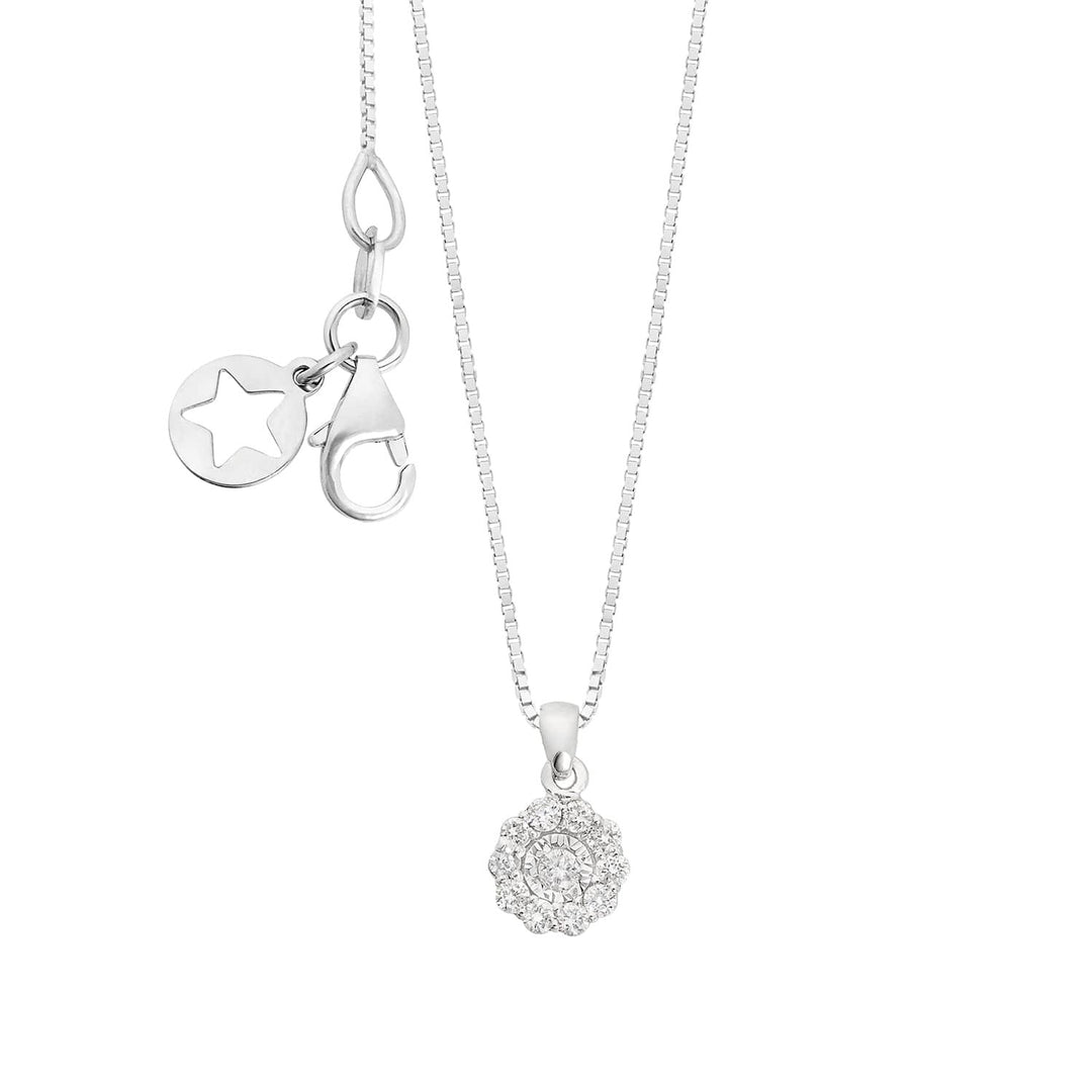 Collier Comete en or blanc 375‰ avec diamants blancs KGLB1408
