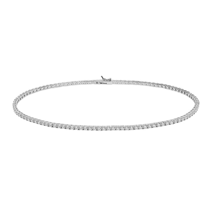 Comete Girocollo Tennis in Argento e zirconi bianchi GLA247M38