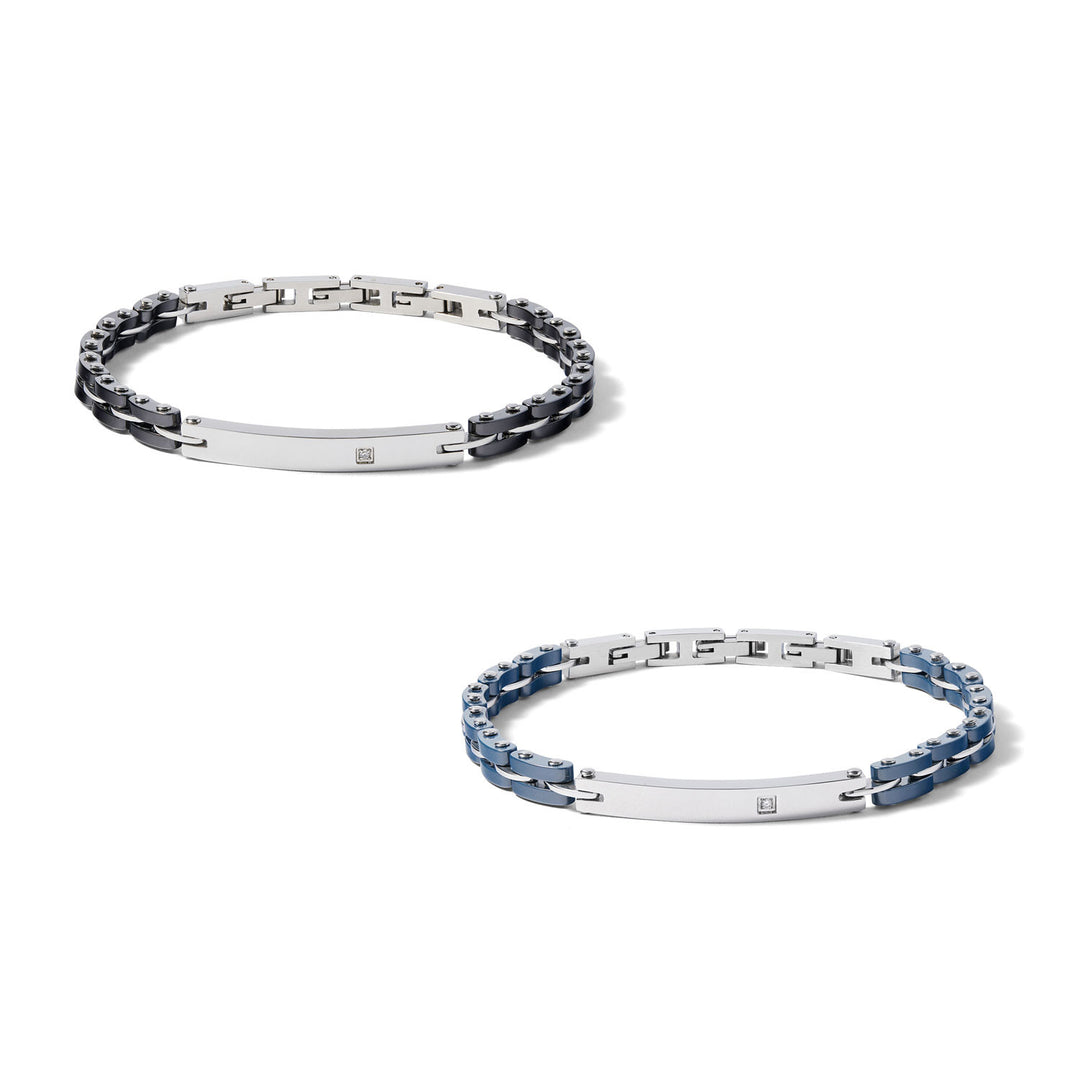 Bracelets pneus Comete en acier et céramique UBR10701071