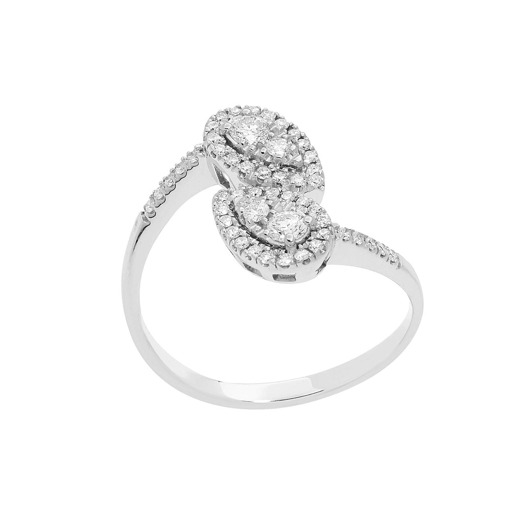 Comete Contrariè Ring aus Gold und Diamanten ANB 2632