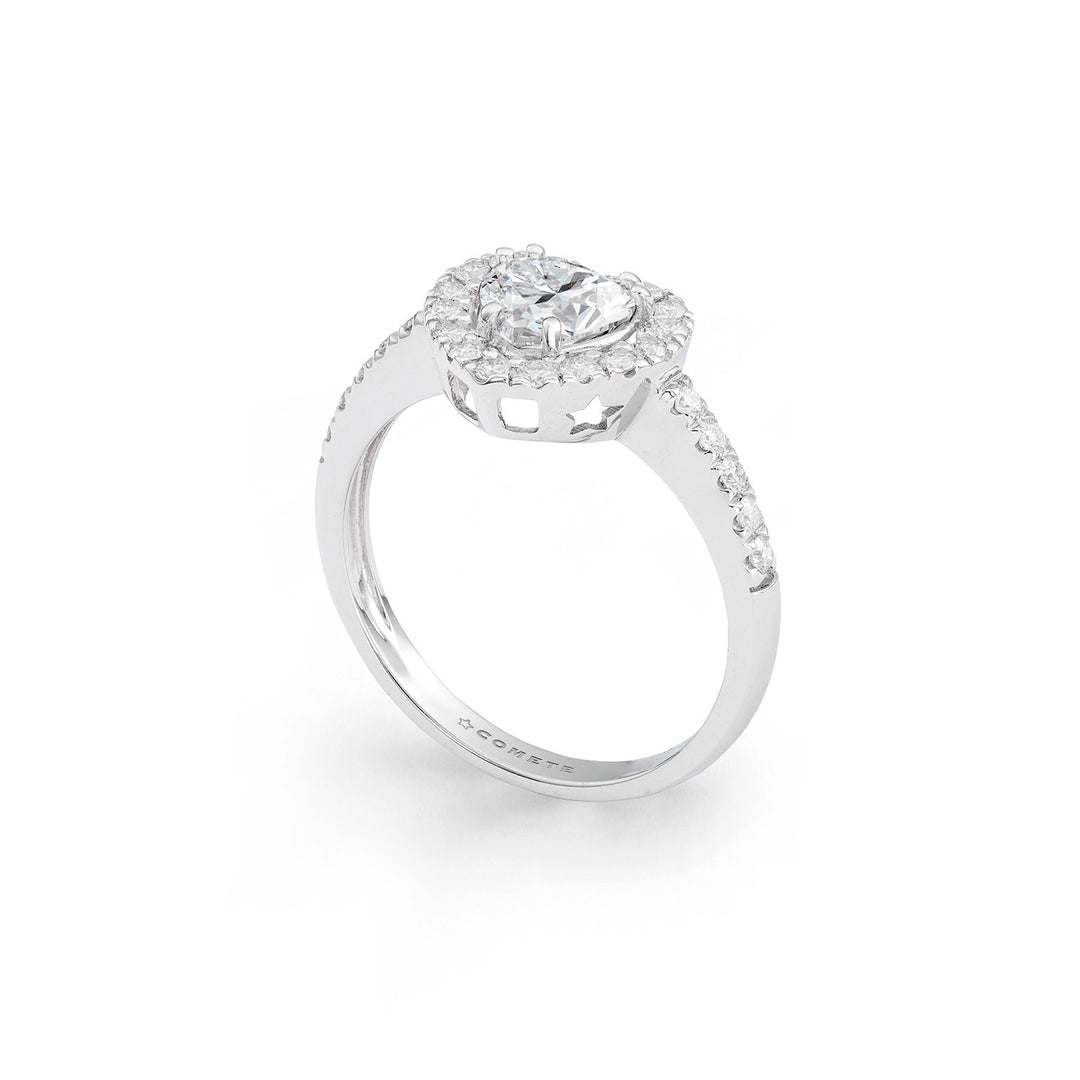 Bague Coeur Comète en Or 750‰ avec Diamants ANB2763