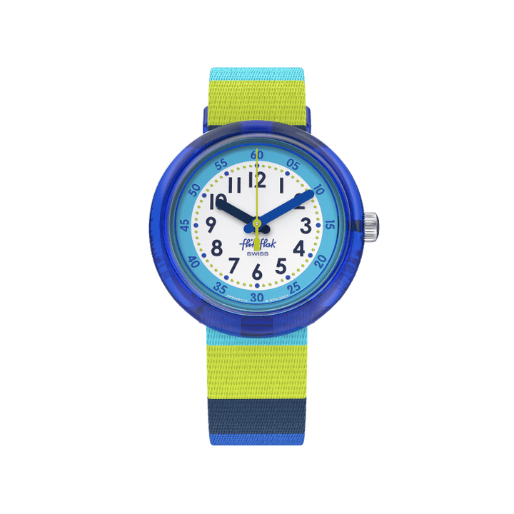 Flik Flak orologio STRIPY BLUE Color My Life 32mm FPNP112 - Capodagli 1937