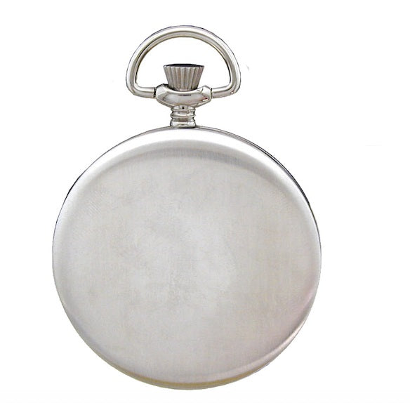 Pryngps pocket watch 50mm white manual charge steel t087