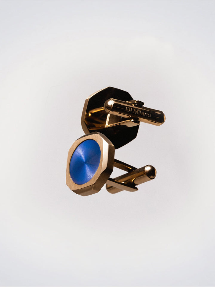 D1 Milano Gemelli ottagonali Blu e Oro D1-JWCLSU07