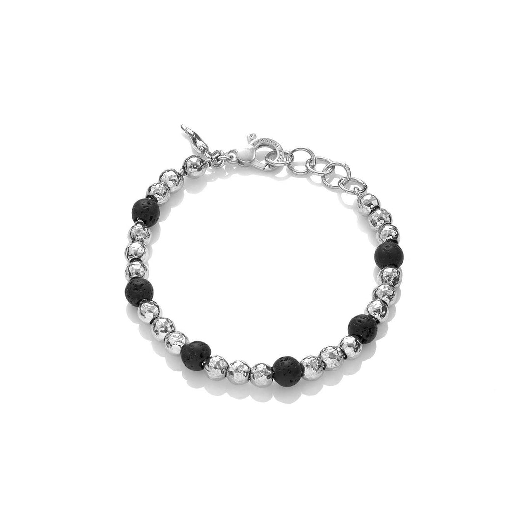 Giovanni Raspini bracciale Mini Bowl Black argento 925 pietra lavica 10489 - Capodagli 1937