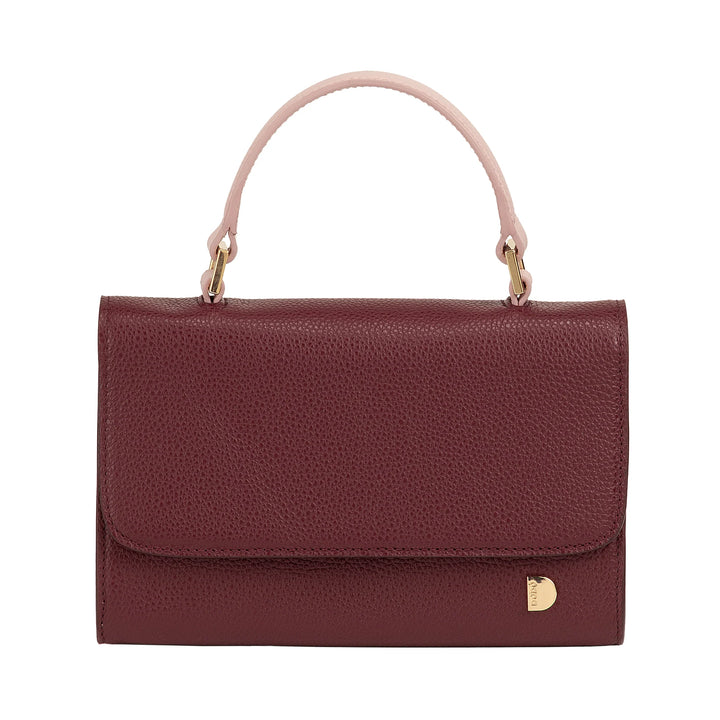 DUDU Borsa Donna Piccola in Vera Pelle Made in Italy, Borsa a Mano e Tracolla, Pelle Pieno Fiore o Scamosciata - Mini Bag con Tracolla Regolabile e Rimovibile, Patta con Chiusura Magnetica