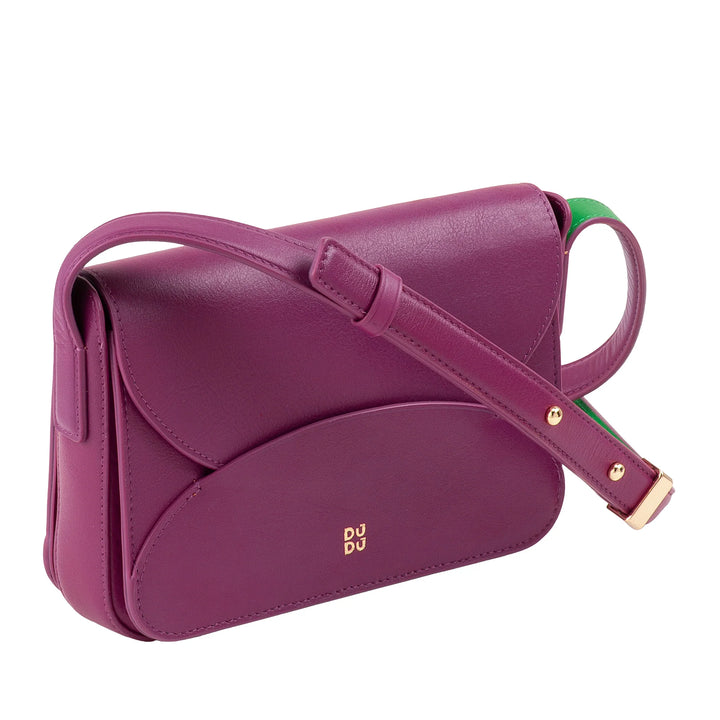 DUDU Mini Sac Bandoulière Femme en Cuir - Petit Sac Femme Élégant Crossbody avec Bandoulière Réglable, Compact, Envelope