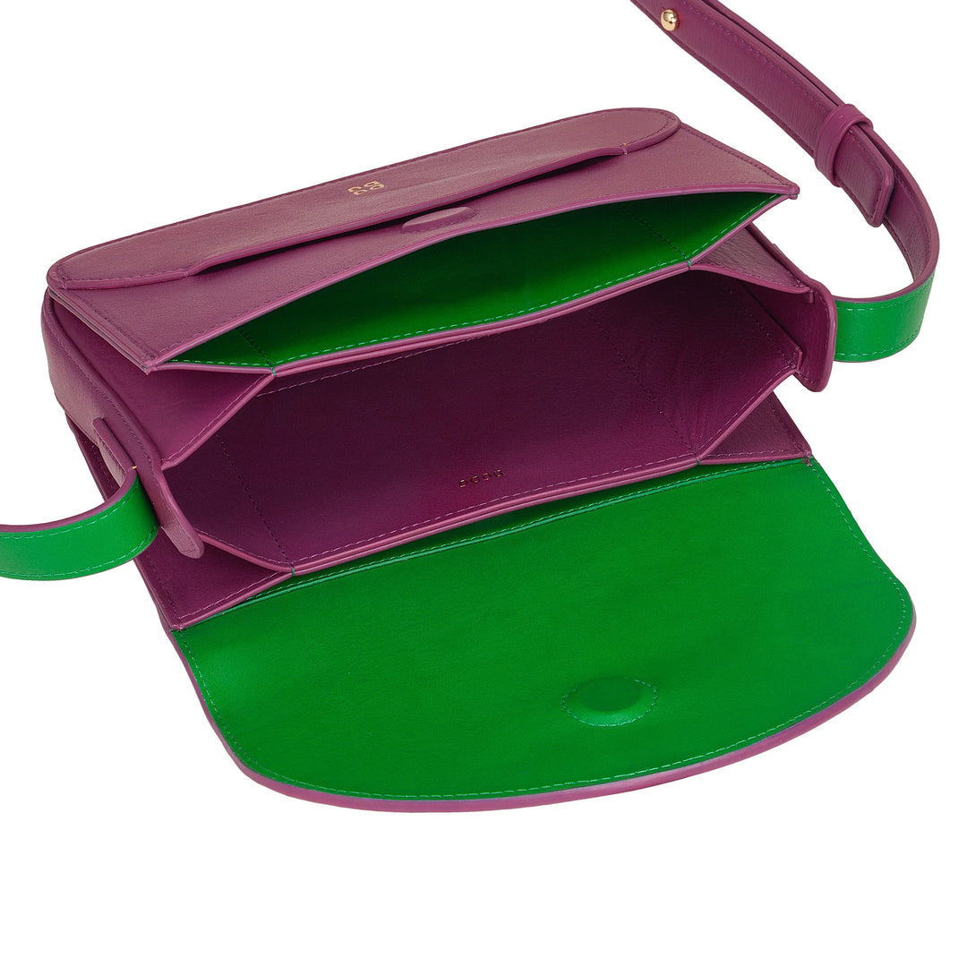 DUDU Mini Sac Bandoulière Femme en Cuir - Petit Sac Femme Élégant Crossbody avec Bandoulière Réglable, Compact, Envelope