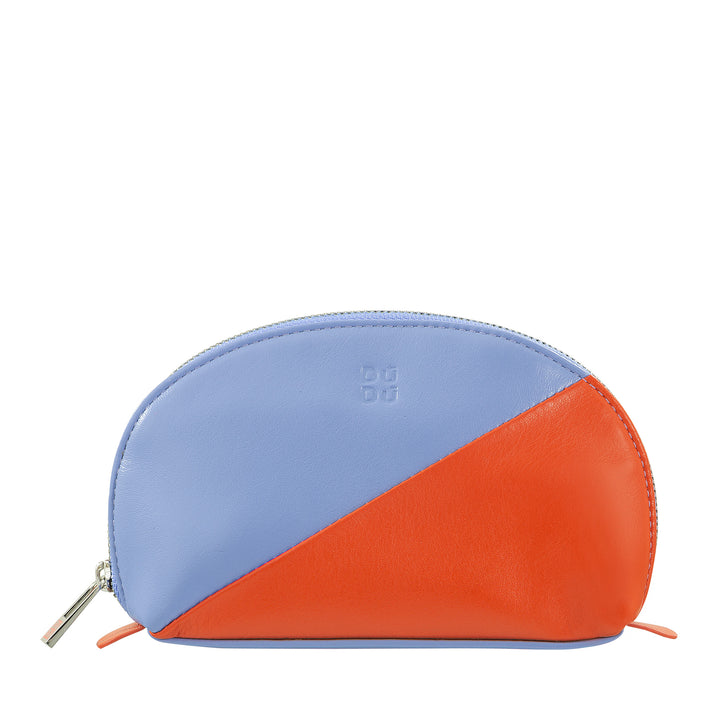 DUDU Mini-Clutch für Ledertasche, Reise-Make-up-Etui, kleine Kosmetiktasche mit Reißverschluss für Geldbörse, farbenfrohes Design