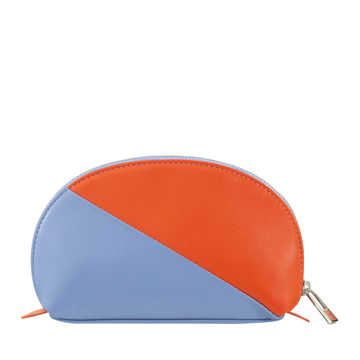 DUDU Mini-Clutch für Ledertasche, Reise-Make-up-Etui, kleine Kosmetiktasche mit Reißverschluss für Geldbörse, farbenfrohes Design