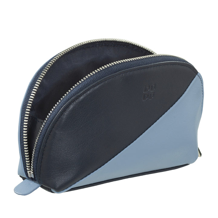 DUDU Mini-Clutch für Ledertasche, Reise-Make-up-Etui, kleine Kosmetiktasche mit Reißverschluss für Geldbörse, farbenfrohes Design