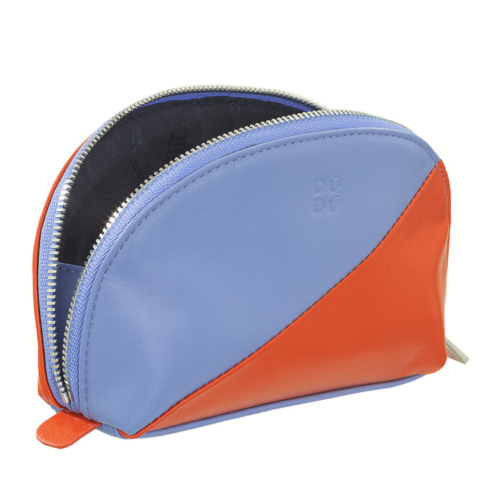 DUDU Mini-Clutch für Ledertasche, Reise-Make-up-Etui, kleine Kosmetiktasche mit Reißverschluss für Geldbörse, farbenfrohes Design