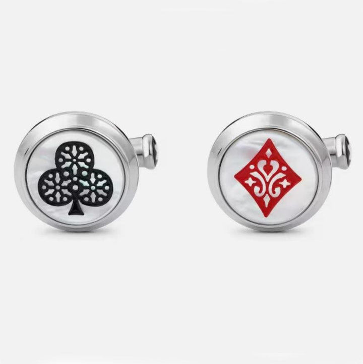 Montblanc Meisterstück cufflinks Homage to the book “Around the World in 80 Days” Ace of Swords and Ace of Diamonds 128387 - Capodagli 1937