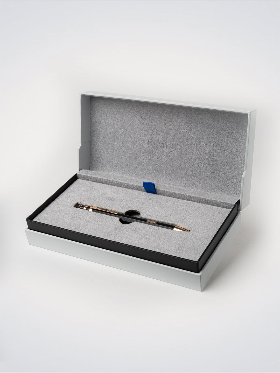 D1 Milano Black and Rose Gold Ballpoint Pen D1-PNSTU008