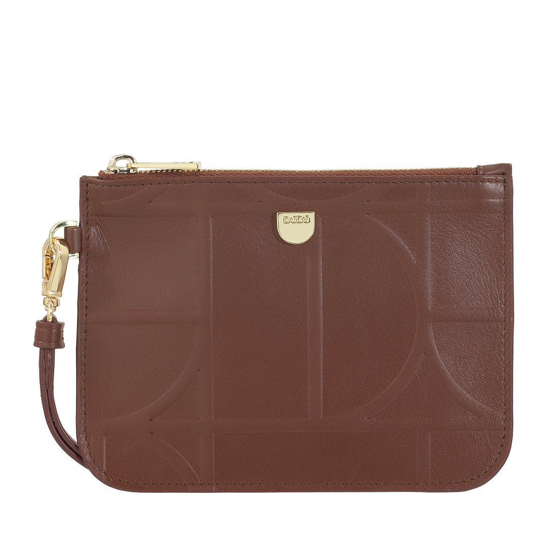 DUDU Pochette Donna da Polso in Pelle Stampata, Pochette a Mano da Borsa – Elegante, Compatta e Pratica per Carte, Monete e Piccoli Oggetti