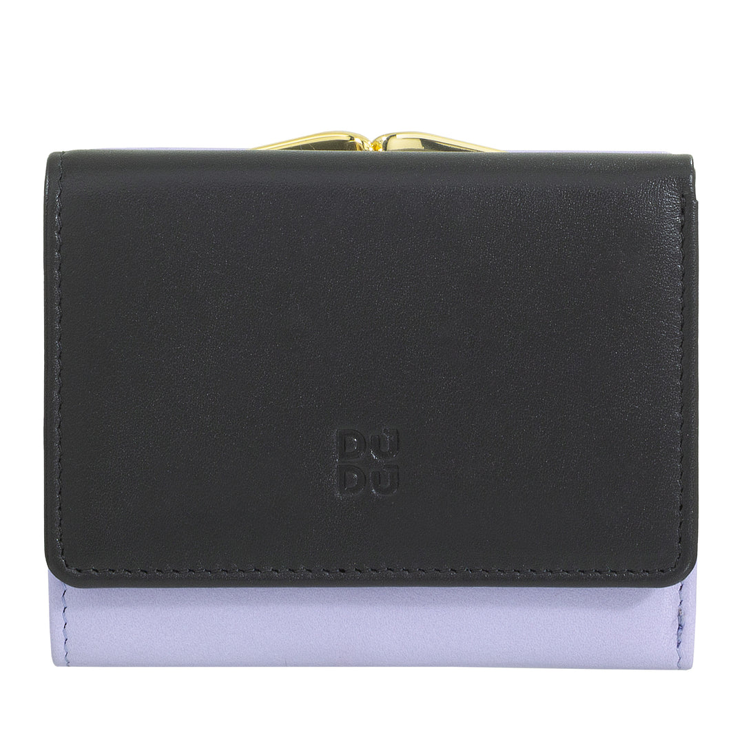 Dudu Femmes Small en cuir féminin RFID avec carte carte de carte Accamone Clic Clac Compact 6