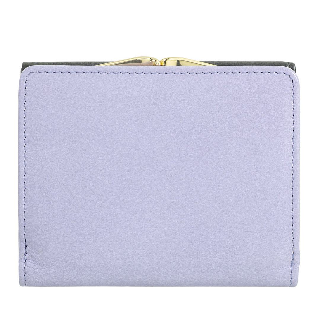 DUDU WOMEN SMALL IN RFID WOMEN'S LEATHER WITH ACCAMONE CLIC CLAC COMPACT 6 CARD CARD CARD