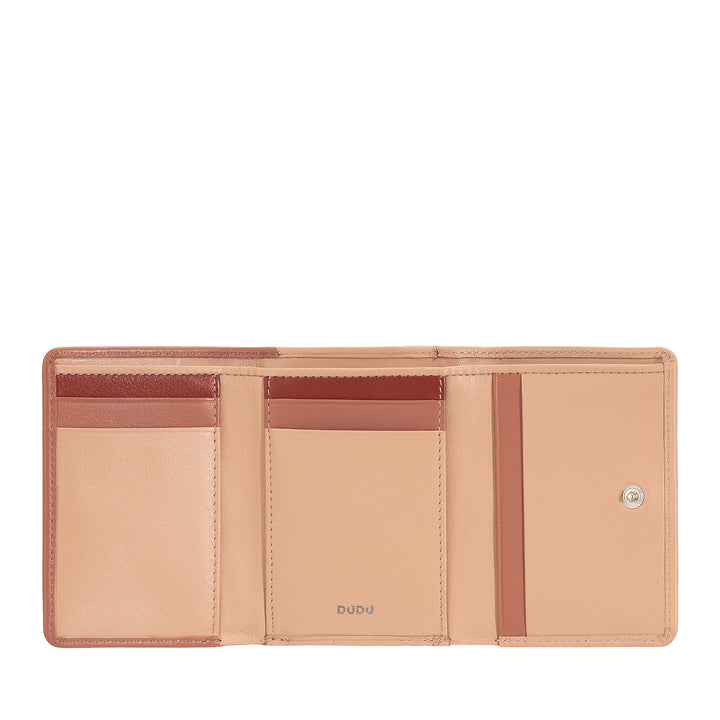 Dudu Femmes Small en cuir féminin RFID avec carte carte de carte Accamone Clic Clac Compact 6