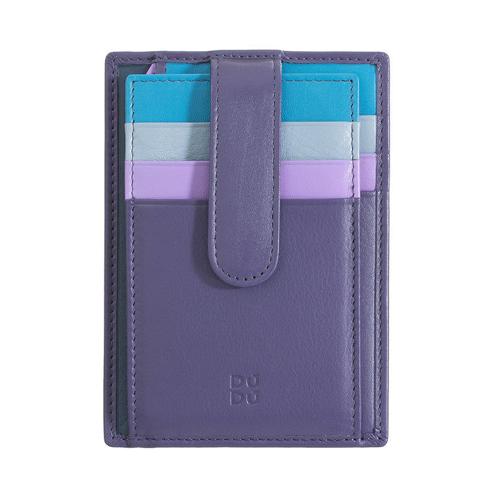 DUDU Credit Card holder in Slim Men's Slim Men Woman Multicolor Leather With 9 Slot and Safety Closure