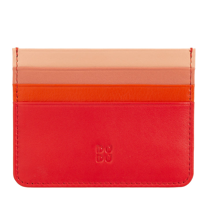 Colorful leather Nappa 6 pockets credit card holder DUDU