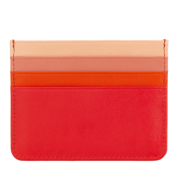 Colorful leather Nappa 6 pockets credit card holder DUDU