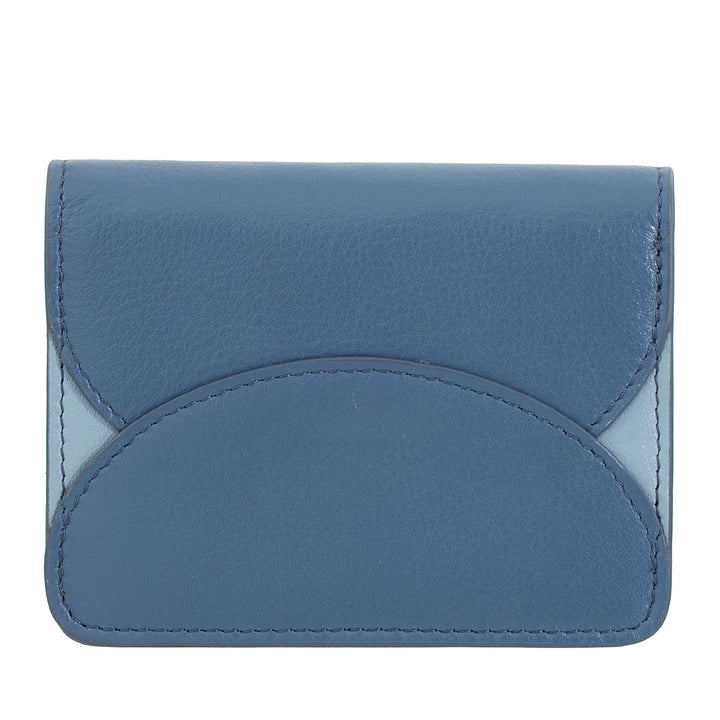 DUDU Compact Leather Accordion Credit Card Holder - Men&