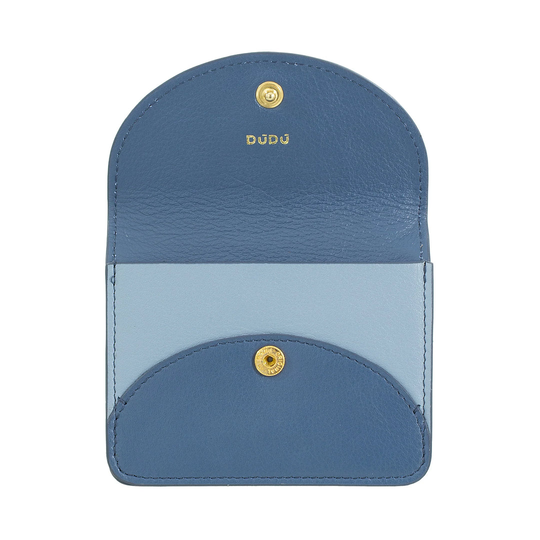 DUDU Compact Leather Accordion Credit Card Holder - Men&
