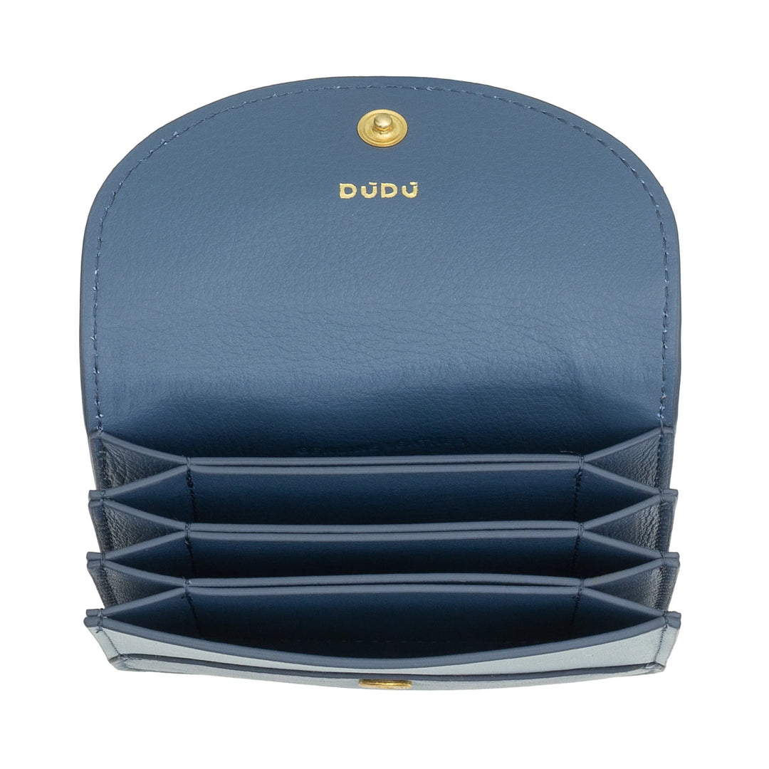 DUDU Compact Leather Accordion Credit Card Holder - Men&