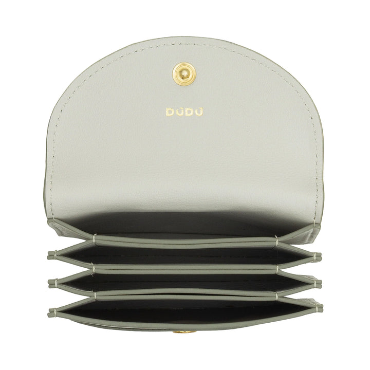 DUDU Compact Leather Accordion Credit Card Holder - Men&