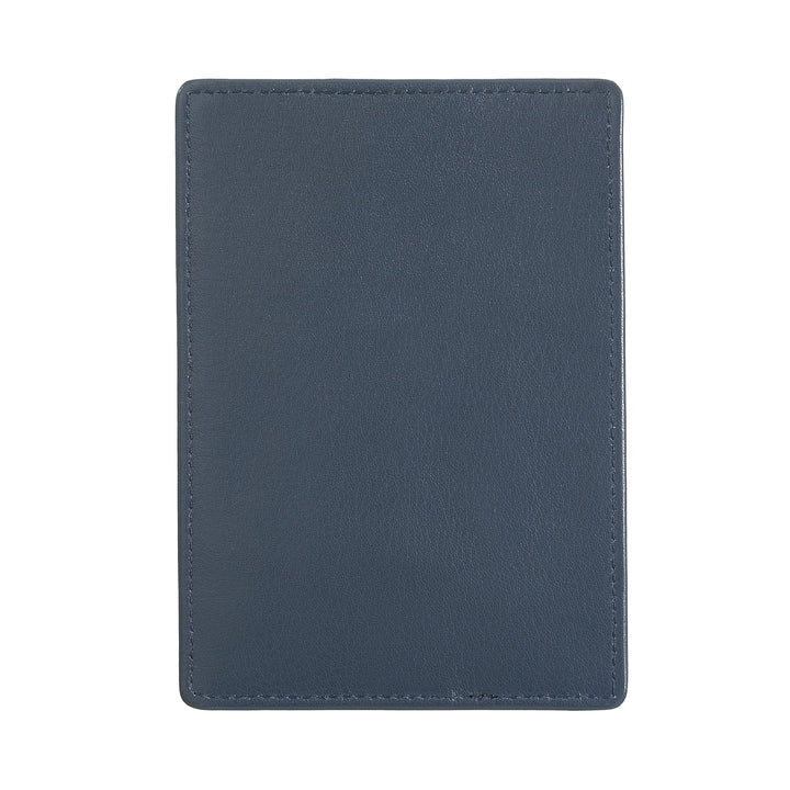 Nuvola Pelle Porta Carte di Credito Uomo Slim Ultrasottile in Pelle Nappa con Chiusura a Bottone