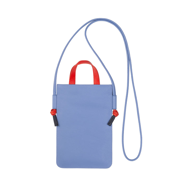 DUDU shoulder bag for real leather mobile phone, smartphone holder with an elegant shoulder neck, a colorful phone bag