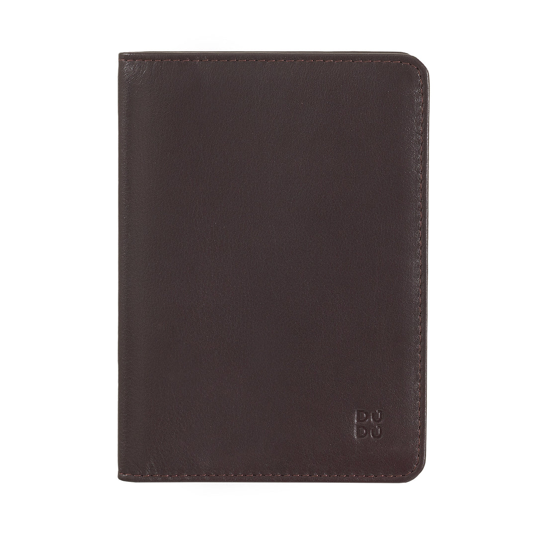 DUDU Case Porta Passport in Travel Leather with RFID protection and credit card holder